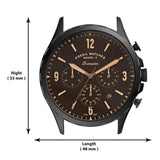 Fossil Forrester Chronograph Black Dial Brown Leather Strap Watch for Men - FS5608 Buy Now By Fossil