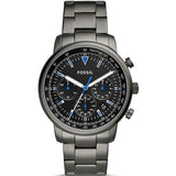 Fossil Goodwin Chrono Analog Black Dial Grey Steel Strap Watch for Men - FS5518 Buy Now By Fossil