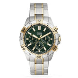 Fossil Garrett Chronograph Green Dial Two Tone Steel Strap Watch for Men - FS5622 Buy Now By Fossil