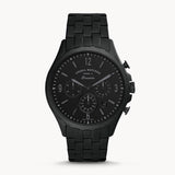 Fossil Forrester Chronograph Black Dial Black Steel Strap Watch for Men - FS5697 Buy Now By Fossil