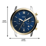 Fossil Neutra Chronograph Blue Dial Two Tone Steel Strap Watch for Men - FS5706 Buy Now By Fossil