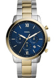 Fossil Neutra Chronograph Blue Dial Two Tone Steel Strap Watch for Men - FS5706 Buy Now By Fossil