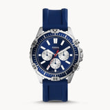 Fossil Garrett Chronograph Blue Dial Blue Rubber Strap Watch for Men - FS5709 Buy Now By Fossil