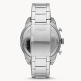 Fossil Bronson Chronograph Black Dial Silver Steel Strap Watch for Men - FS5710 Buy Now By Fossil