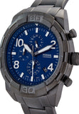 Fossil Bronson Chronograph Blue Dial Grey Steel Strap Watch for Men - FS5711 Buy Now By Fossil