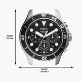Fossil FB-03 Chronograph Black Dial Silver Steel Strap Watch for Men - FS5725 Buy Now By Fossil