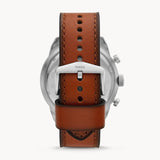 Fossil Grant Chronograph Blue Dial Brown Leather Strap Watch for Men - FS5184 Buy Now By Fossil