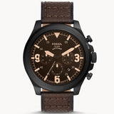 Fossil Nate Chronograph Brown Dial Brown Leather Strap Watch for Men - JR1511 Buy Now By Fossil
