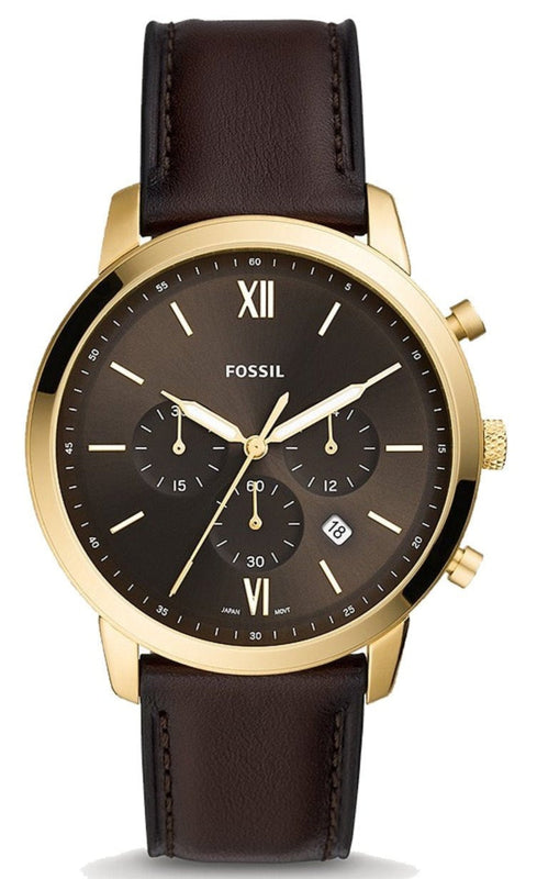 Fossil Neutra Chronograph Brown Dial Brown Leather Strap Watch for Men - FS5763 Buy Now By Fossil