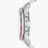 Fossil FB-03 Chronograph Black Dial Silver Steel Strap Watch for Men - FS5767 Buy Now By Fossil