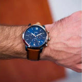 Fossil Neutra Chronograph Blue Dial Brown Leather Strap Watch for Men - FS5791 Buy Now By Fossil