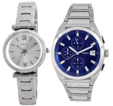 Fossil Everett Chronograph Blue Dial Silver Steel Strap Watch for Men - FS5795 Buy Now By Fossil