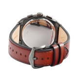 Fossil Everett Chronograph Grey Dial Brown Leather Strap Watch for Men - FS5799 Buy Now By Fossil