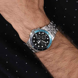 Fossil FB-01 Chronograph Black Dial Silver Steel Strap Watch for Men - FS5827 Buy Now By Fossil