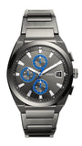 Fossil Everett Chronograph Grey Dial Grey Steel Strap Watch for Men - FS5830 Buy Now By Fossil