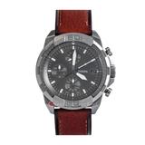 Fossil Bronson Chronograph Grey Dial Brown Leather Strap Watch for Men - FS5855 Buy Now By Fossil