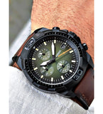Fossil Bronson Chronograph Black Dial Brown Leather Strap Watch for Men - FS5856 Buy Now By Fossil