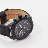 Fossil Bronson Chronograph Black Dial Black Leather Strap Watch for Men - FS5874 Buy Now By Fossil