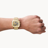 Fossil Retro Analog-Digital Gold Dial Gold Steel Strap Watch for Men - FS5889 Buy Now By Fossil