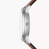 Fossil Neutra Minimalist Moonphase Blue Dial Brown Leather Strap Watch for Men - FS5903 Buy Now By Fossil