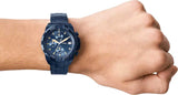 Fossil Bronson Chronograph Blue Dial Blue Steel Strap Watch for Men - FS5916 Buy Now By Fossil
