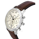 Fossil Neutra Chronograph White Dial Brown Leather Strap Watch for Men - FS6022 Buy Now By Fossil