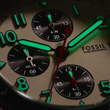 Fossil Sport Tourer Chronograph White Dial Brown Leather Strap Watch for Men - FS6042 Buy Now By Fossil