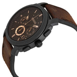 Fossil Machine Flight Chronograph Brown Dial Brown Leather Strap Watch for Men - FS4656 Buy Now By Fossil
