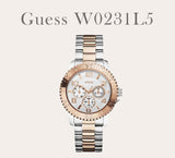 Guess BFF Multifunction Silver Dial Two Tone Steel Strap Watch for Women - W0231L5 Buy Now By Guess
