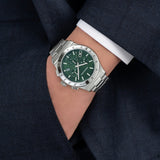 Salvatore Ferragamo 1927 Chrono Green Dial Silver Steel Strap Watch for Men - SFKZ00423 Buy Now By Salvatore Ferragamo