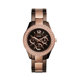 Fossil Stella Multifunction Brown Dial Two Tone Steel Strap Watch for Women - ES4079 Buy Now By Fossil