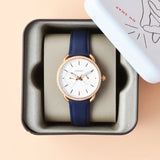 Fossil Tailor White Dial Blue Leather Strap Watch for Women - ES4394 Buy Now By Fossil