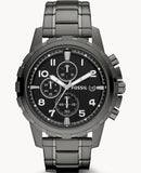 Fossil Dean Chronograph Black Dial Black Steel Strap Watch for Men - FS4721 Buy Now By Fossil