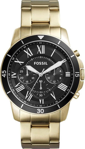 Fossil Inscription Automatic Black Dial Gold Steel Strap Watch for Men - FS5267 Buy Now By Fossil