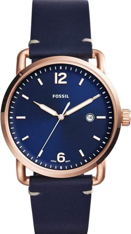 Fossil The Commuter Blue Dial Blue Leather Strap Watch for Men - FS5274 Buy Now By Fossil