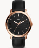 Fossil The Minimalist Black Dial Black Leather Strap Watch for Men - FS5376 Buy Now By Fossil