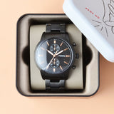 Fossil Townsman Chronograph Black Dial Black Steel Strap Watch for Men - FS5379 Buy Now By Fossil