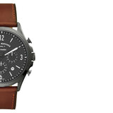 Fossil Forrester Chronograph Grey Dial Brown Leather Strap Watch for Men - FS5815 Buy Now By Fossil