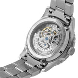 Fossil FB-01 Automatic Skeleton Black Dial Silver Steel Strap Watch for Men - ME3190 Buy Now By Fossil