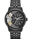 Fossil Townsman Mechanical Black Dial Black Steel Strap Watch for Men - ME1136 Buy Now By Fossil