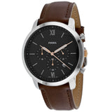Fossil Neutra Chronograph Black Dial Brown Leather Strap Watch for Men - FS5408 Buy Now By Fossil