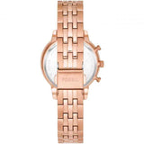 Fossil Neutra Chronograph Mother of Pearl Brown Dial Rose Gold Steel Strap Watch for Women - ES5218 Buy Now By Fossil