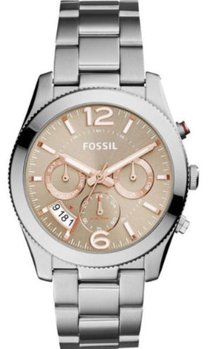 Fossil Perfect Boyfriend Taupe Dial Silver Steel Strap Watch for Women - ES4146 Buy Now By Fossil