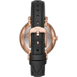 Fossil Jacqueline Mother of Pearl Dial Black Leather Strap Watch for Women - ES4535 Buy Now By Fossil