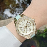 Fossil Stella Multifunction Gold Dial Two Tone Steel Strap Watch for Women - ES4757 Buy Now By Fossil