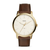Fossil The Minimalist White Dial Brown Leather Strap Watch for Men - FS5397 Buy Now By Fossil