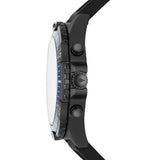 Fossil Garrett Chronograph Blue Dial Black Rubber Strap Watch for Men - FS5695 Buy Now By Fossil