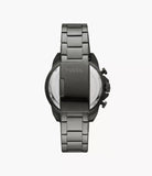 Fossil Bronson Chronograph Black Dial Grey Steel Strap Watch for Men - FS5852 Buy Now By Fossil