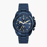 Fossil Bronson Chronograph Blue Dial Blue Steel Strap Watch for Men - FS5916 Buy Now By Fossil