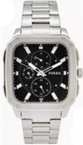 Fossil Inscription Multifunction Black Dial Silver Steel Strap Watch for Men - BQ2655 Buy Now By Fossil